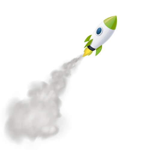 Ilustracija rakete i pravnog dokumenta koja simbolizira pravne informacije.